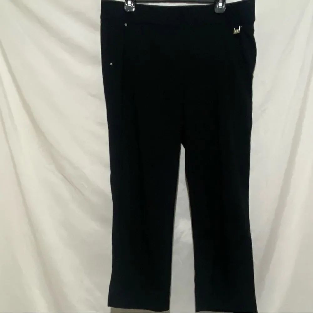 Black Rafaella Comfort Cropped Pants